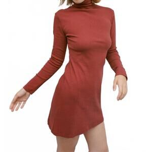 NEW GIL RODRIGUEZ turtleneck bellevue mini dress in dahlia